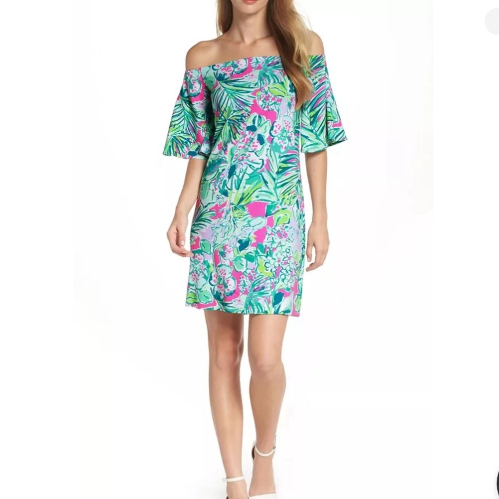 🌸LILLY PULITZER Fawcett Dress Early Bloomer🌸. Womens Medium.